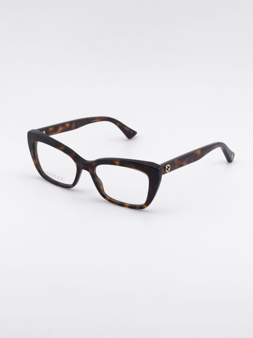 Gucci GG0165O 002 Eyeglasses Havana 51mm Cat Eye Frame